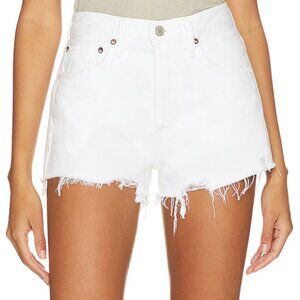 AGODLE Jaden White Denim Cutoff Shorts